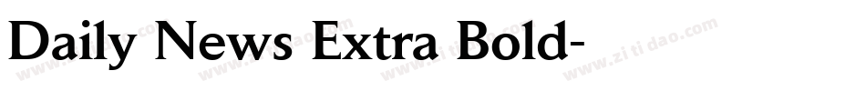Daily News Extra Bold字体转换
